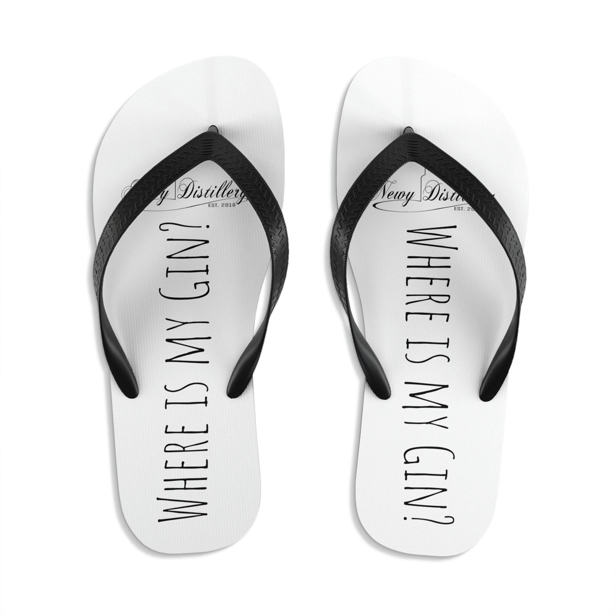 Where is my Gin? Unisex FlipFlops Newy Distillery