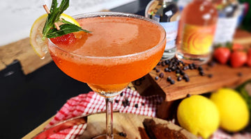 Strawberry Summer Serenade - Strawberry Limoncello Gin Cocktail Recipe