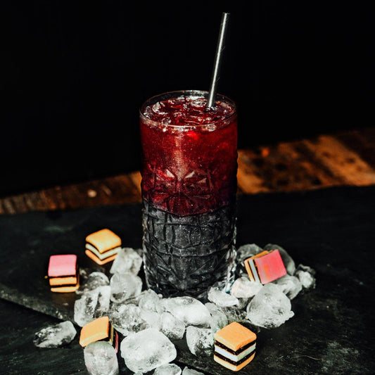 Black Liquorice and Raspberry Crash Vodka Cocktail Recipe