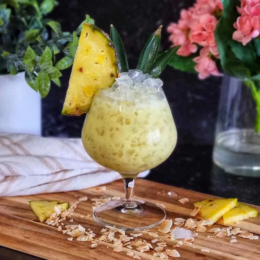 GUEST COCKTAIL BY SHESHED COCKTAILS! ALL ABOARD FOR THE PINEAPPLE EXPRESS!