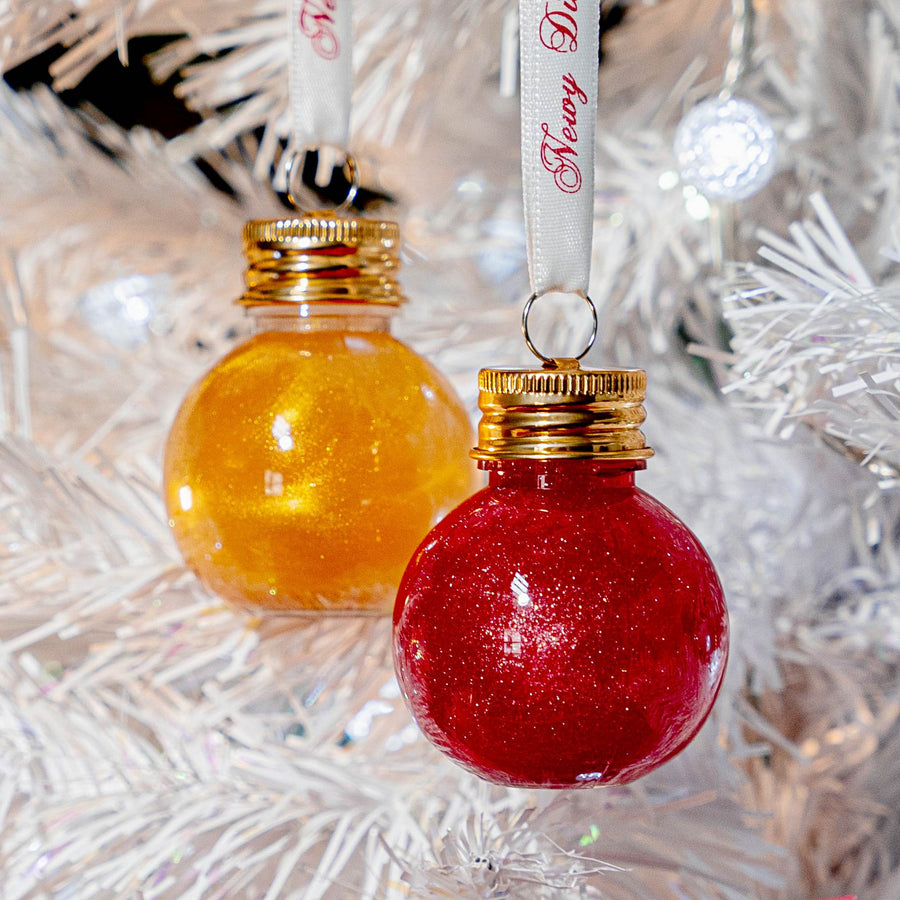 Christmas Gin Baubles 2pk Red and Gold