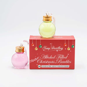 Christmas Flavoured Vodka Baubles 2 Pack - Candy Cane and Vanilla & Peppermint