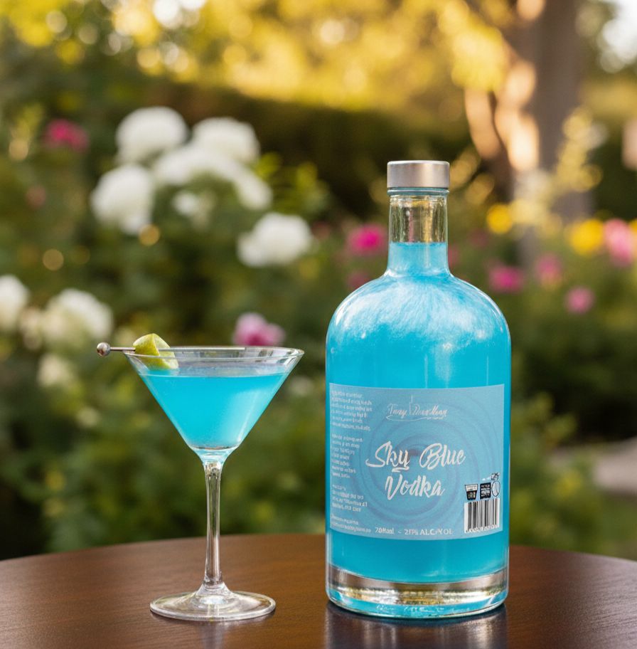 Sky Blue Shimmer Vodka