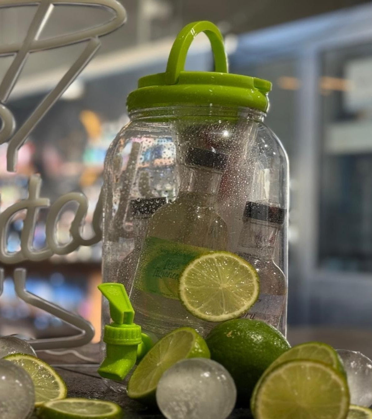 Lime Limoncello Seltzer Cocktail Jug