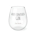 May Contain Gin Stemless Glass, 350ml