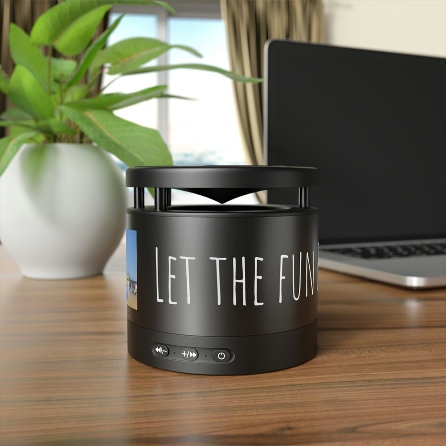 Newy Let The Fun BE GIN! - Metal Bluetooth Speaker and Wireless Charging Pad