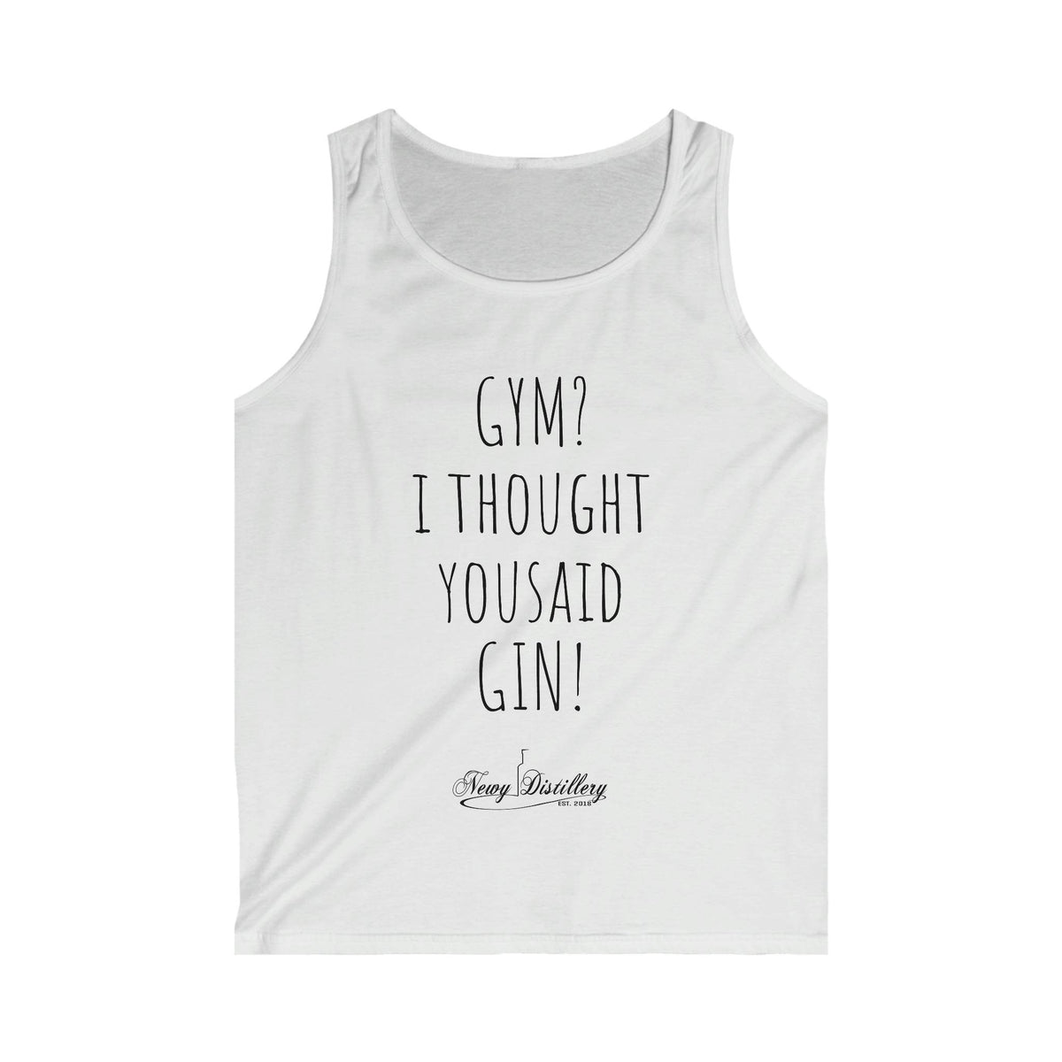 Gym? I thought you said Gin! - Men's Softstyle Tank Top - Newy Distillery