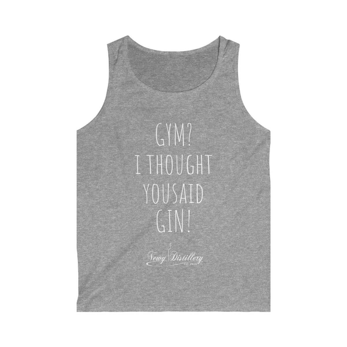 Gym? I thought you said Gin! - Men's Softstyle Tank Top - Newy Distillery