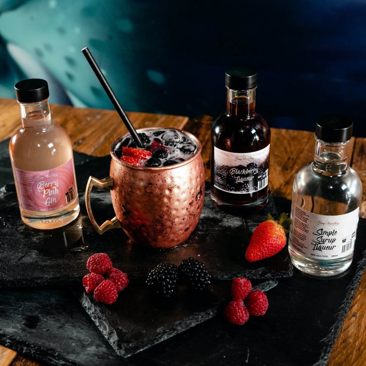 Bramble Fizz Gin Cocktail Kit With Blackberry Liqueur Newy Distillery