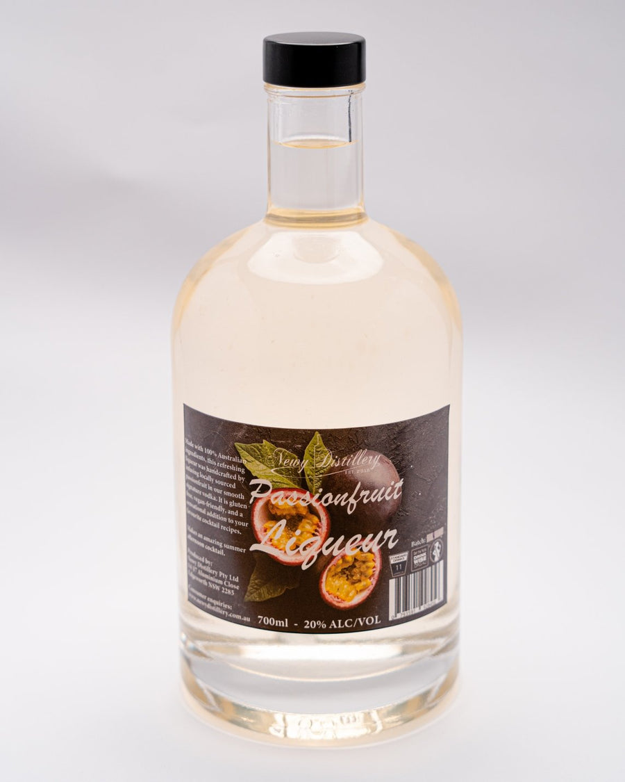 Passionfruit Liqueur. Fruit infused liqueur by Newy Disitllery. 700ml bottle.