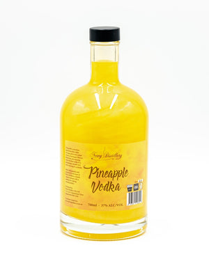 Pineapple flavoured vodka by Newy Distillery. 700ml bottle with shimmer.
