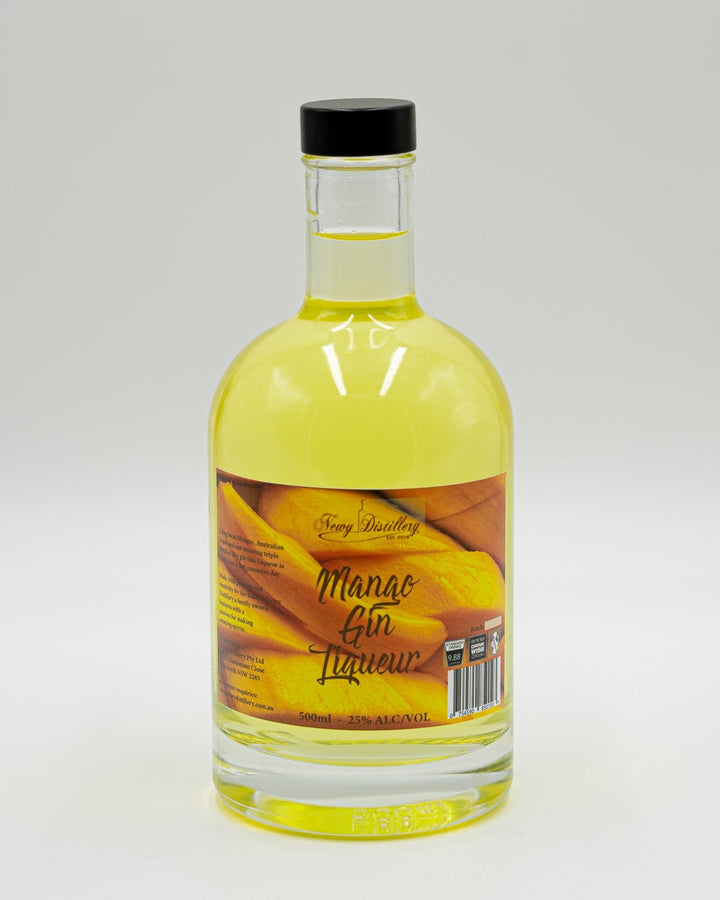 Mango Gin Liqueur 500ml bottle. Mango Gin Liqueur fruit gin liqueur by Newy Disitllery.