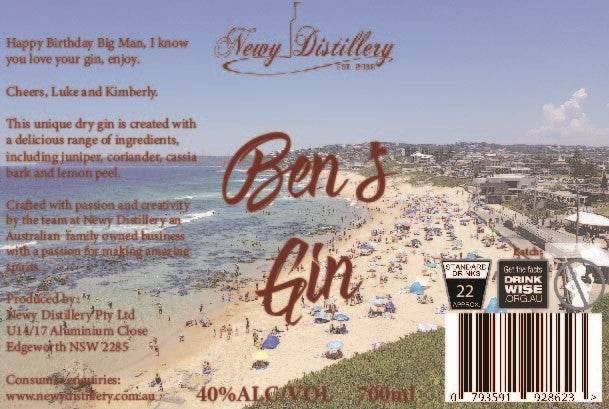 Custom Label - Gin Vodka or Liqueur Bottles - Newy Distillery