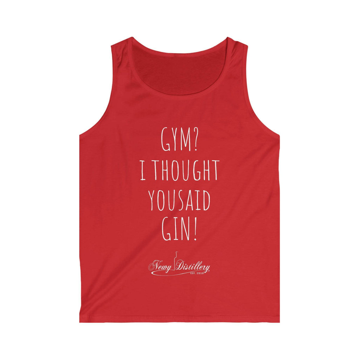 Gym? I thought you said Gin! - Men's Softstyle Tank Top - Newy Distillery