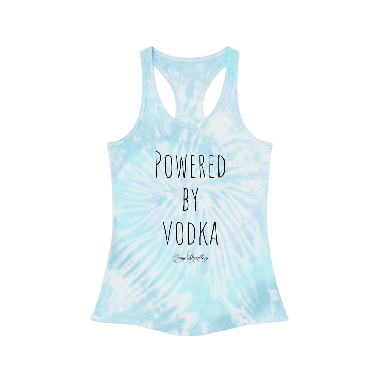 Powered by Vodka - Tie Dye Racerback Tank Top