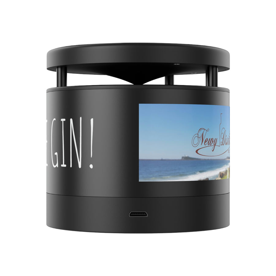 Newy Let The Fun BE GIN! - Metal Bluetooth Speaker and Wireless Charging Pad