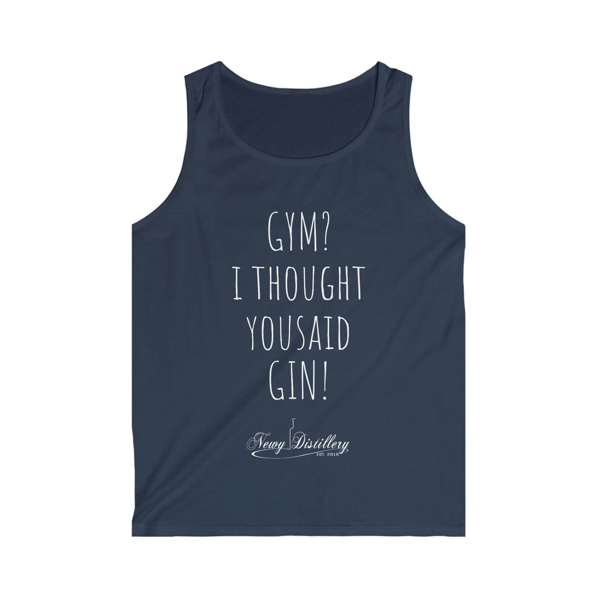 Gym? I thought you said Gin! - Men's Softstyle Tank Top - Newy Distillery