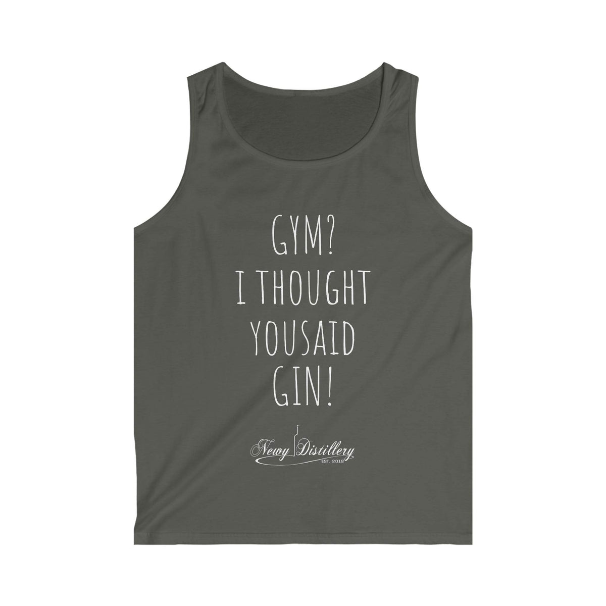 Gym? I thought you said Gin! - Men's Softstyle Tank Top - Newy Distillery