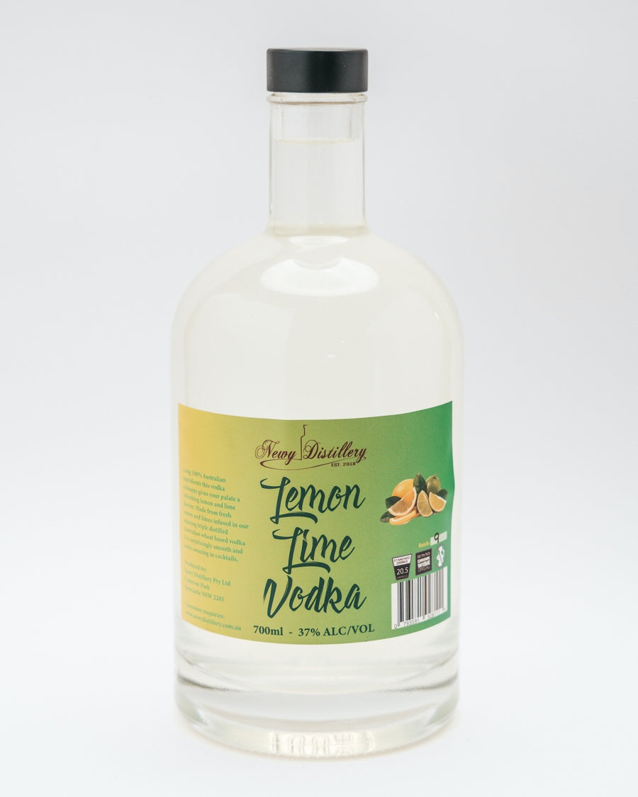 Lemon Lime Fruit Infused Vodka by Newy Distillery. 700ml bottle.