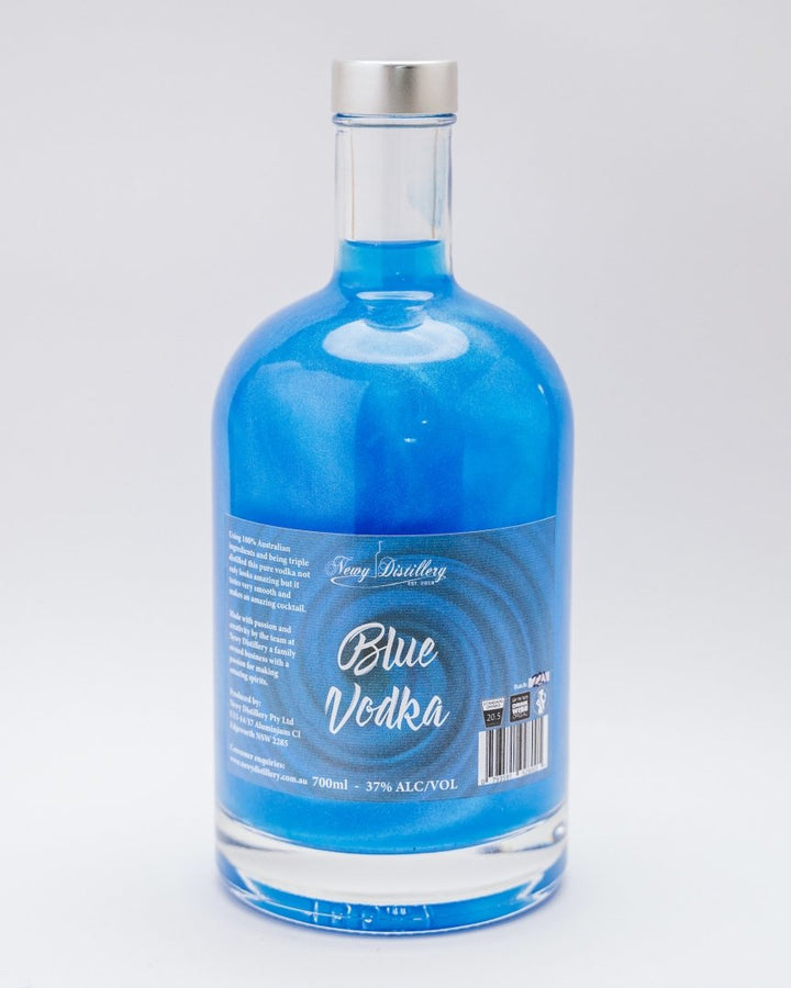Blue Shimmer Vodka by Newy Distillery. 700ml bottle.